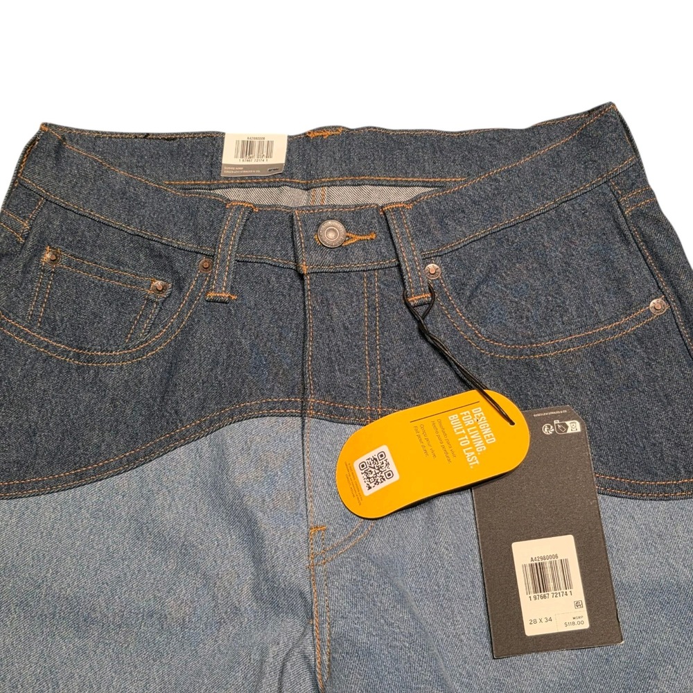 Levi's X Urban Outfitters‎ Cordura Blocked Super Baggy Skateboarding Jeans 28X34 - Picture 3 of 8